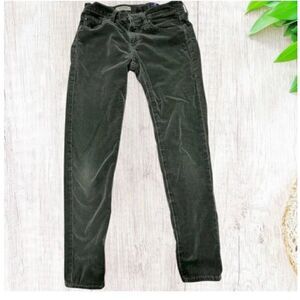 Adriano Goldschmied Womens The Stevie Slim Corduroy Pants 26R Green‎ Academia